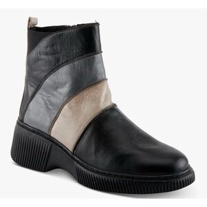 Spring Step Women's Keeler Chukka Boot In Black Multi Size 40 US 9 Wedge Leather